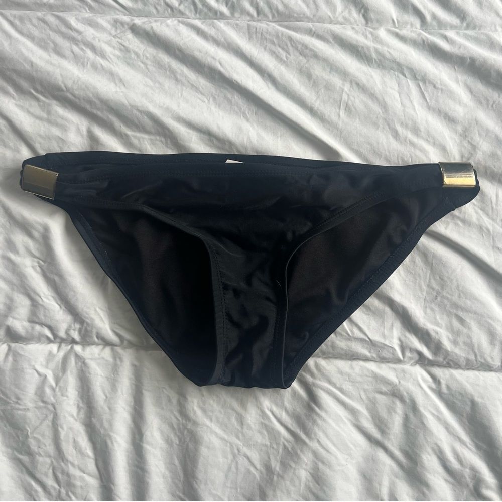 Xhilaration gold black bikini bottom swim medium